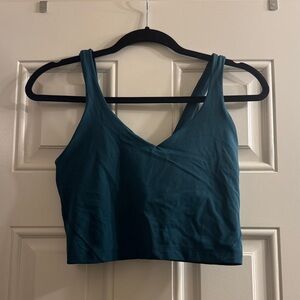 Lululemon Teal V-Neck Crop Top